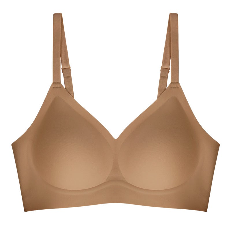Seamless Lift Bra Summer Jelly Cup Thin Straps Backless Temperament black - Image 5