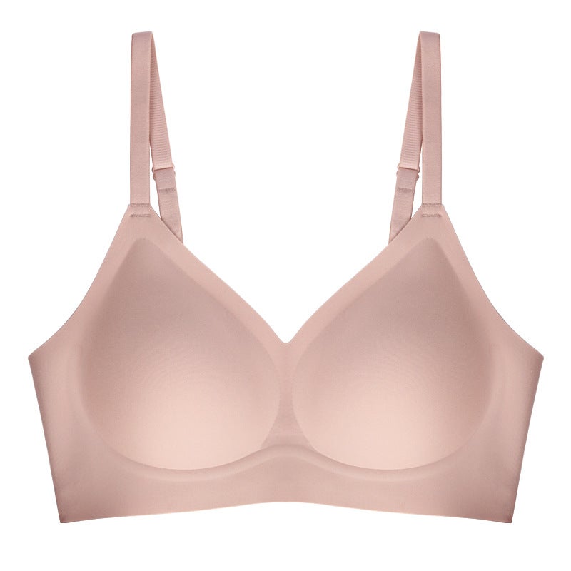 Seamless Lift Bra Summer Jelly Cup Thin Straps Backless Temperament black - Image 4