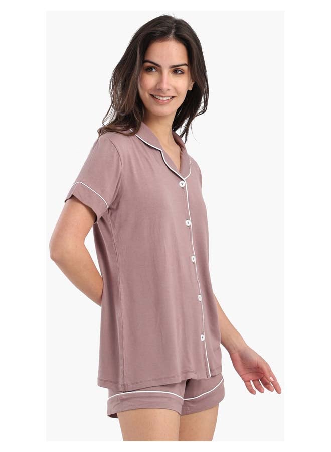 Carina Color Piping Poplin Pyjama Set - Image 2