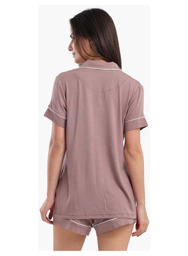 Carina Color Piping Poplin Pyjama Set - Image 3