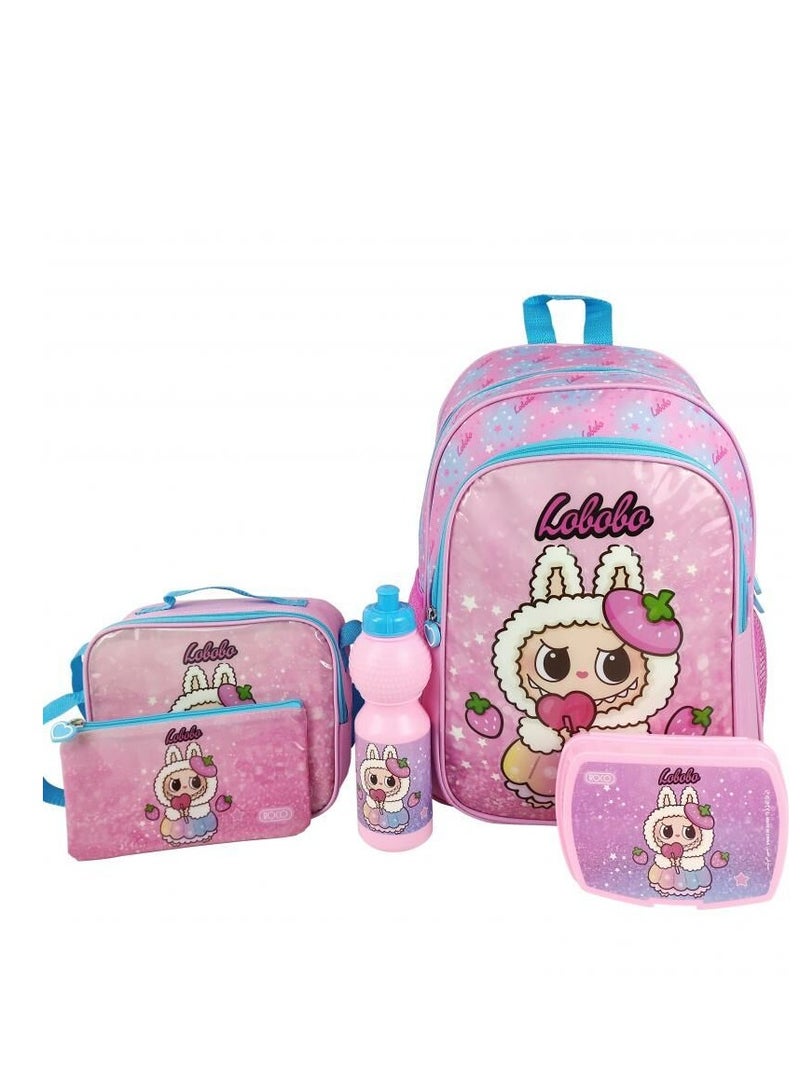 روكو مجموعة حقيبة ظهر 5 في 1 للدمى مع ملحق