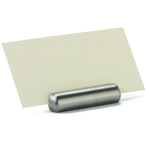 NJ OVERSEAS NJ Bullet Menu Card Holder, Menu Holders, Stainless Steel Photo/Picture Holders, Conference Name Card Stand, Buffet menu Card Holder: 6 Pcs Set (3 Inches) - Image 3