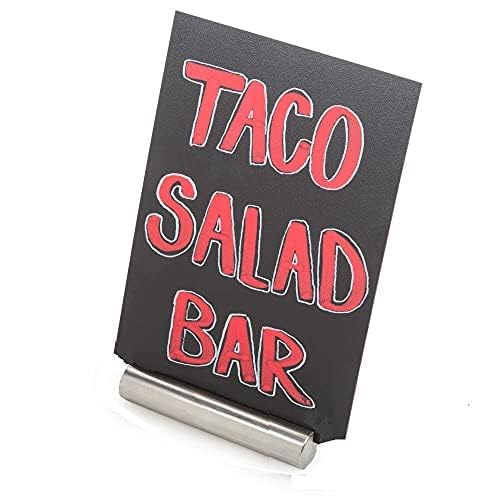 NJ OVERSEAS NJ Bullet Menu Card Holder, Menu Holders, Stainless Steel Photo/Picture Holders, Conference Name Card Stand, Buffet menu Card Holder: 6 Pcs Set (3 Inches) - Image 2