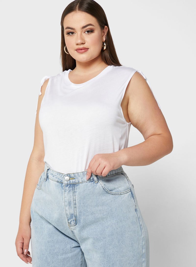 BRAVE SOUL Solid Curved Hem Top - Image 1