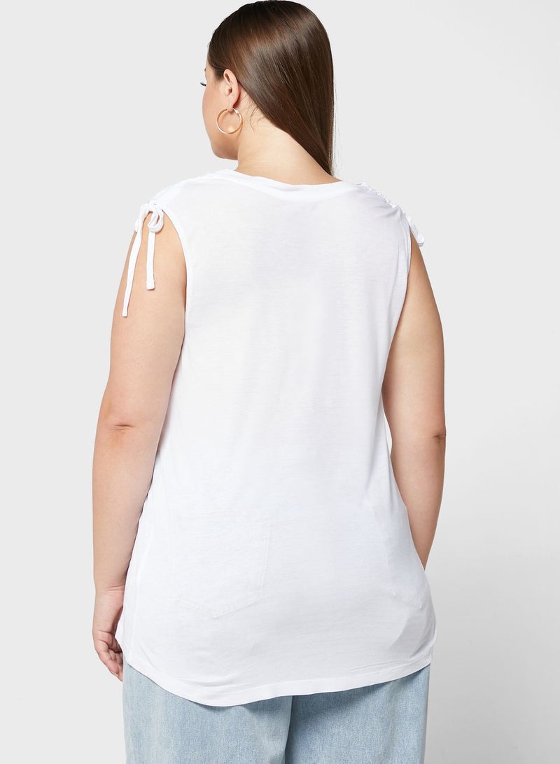 BRAVE SOUL Solid Curved Hem Top - Image 2