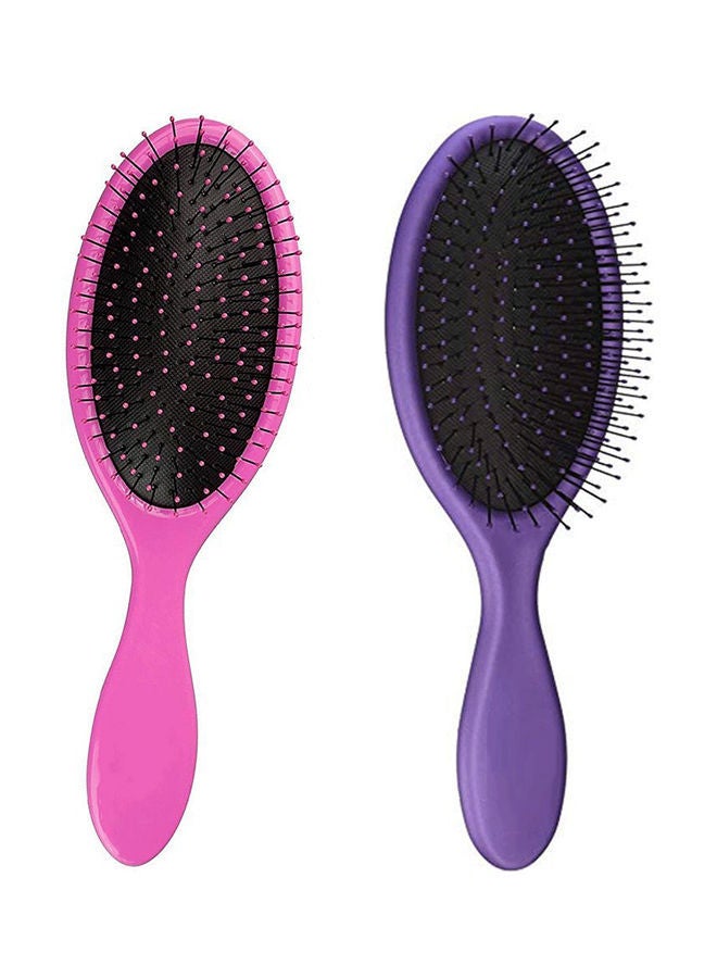 NIBEMINENT 2-Piece Detangler Brush Purple/Pink 50centimeter - Image 1