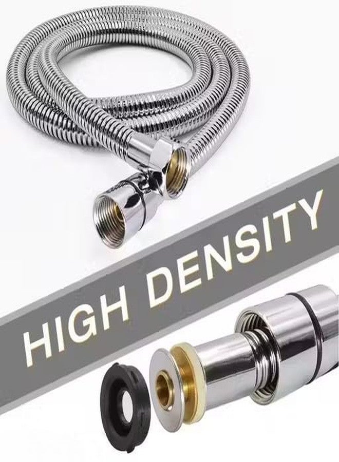 Misri 1.5 meter Stainless Steel Double-Buckle Flexible Shower Hose Hand Shower Hose Shower Tube, Health Faucet Tube for Bathroom, Faucet Pipe for Toilet, Flexible Tube (1 PCS) - Image 2