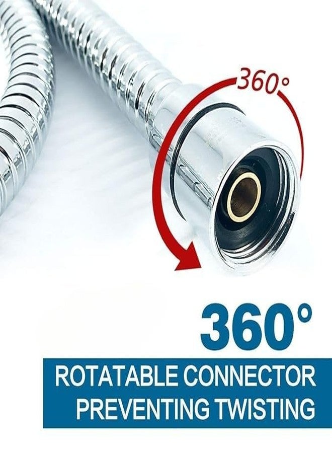 Misri 1.5 meter Stainless Steel Double-Buckle Flexible Shower Hose Hand Shower Hose Shower Tube, Health Faucet Tube for Bathroom, Faucet Pipe for Toilet, Flexible Tube (1 PCS) - Image 5