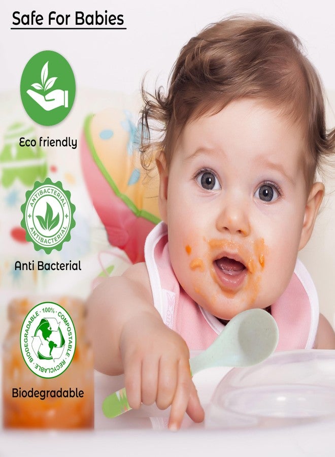 بيمبيكا طقم عشاء أساسي للأطفال من ألياف الخيزران من بيمبيكا بيبي، مناسب للأطفال الصغار والرضع - عبوة من 5 قطع (لون أخضر زيتوني) - Image 5