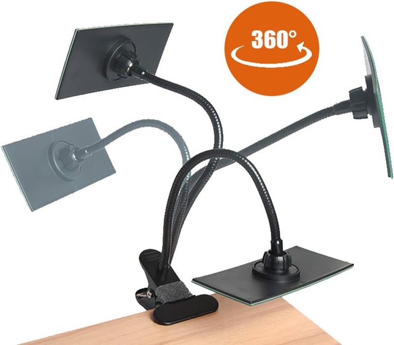Xxmbbjy Clip On Security Cubicle Mirror, Adjustable Computer Rearview HD Mirror for Personal Safety and Security Office Desk Rear View Monitors or Anywhere (6.69"*2.95" Rectangle) - Image 1