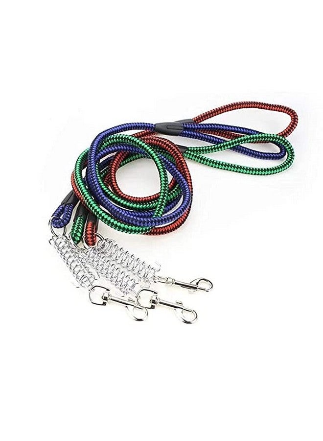 Heavy Duty Buffer Spring Rope Leash For Maxi & Large Dogs, Pet Rope Leash With Heavy Hook (Multicolor) - Image 1