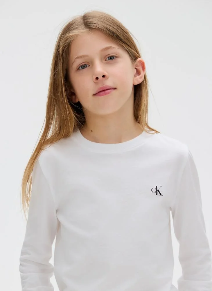 Calvin Klein Jeans Kids 2 Pack Crew Neck T-Shirt