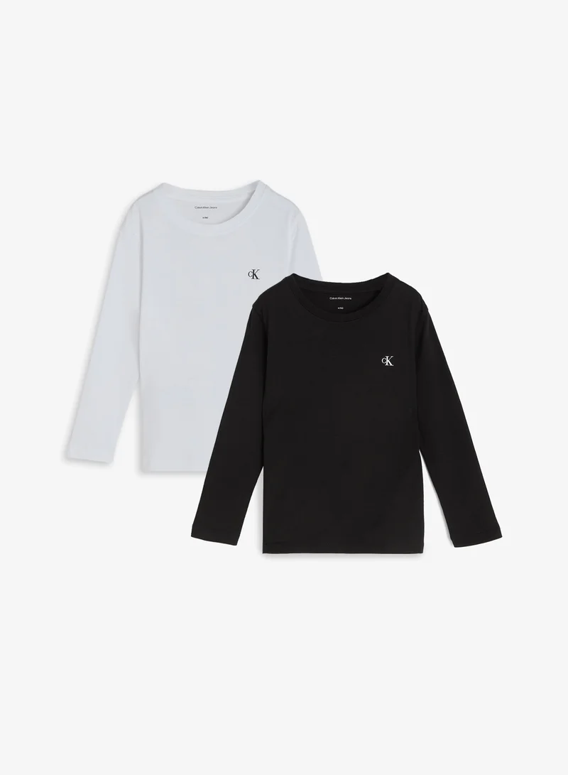 Calvin Klein Jeans Kids 2 Pack Crew Neck T-Shirt