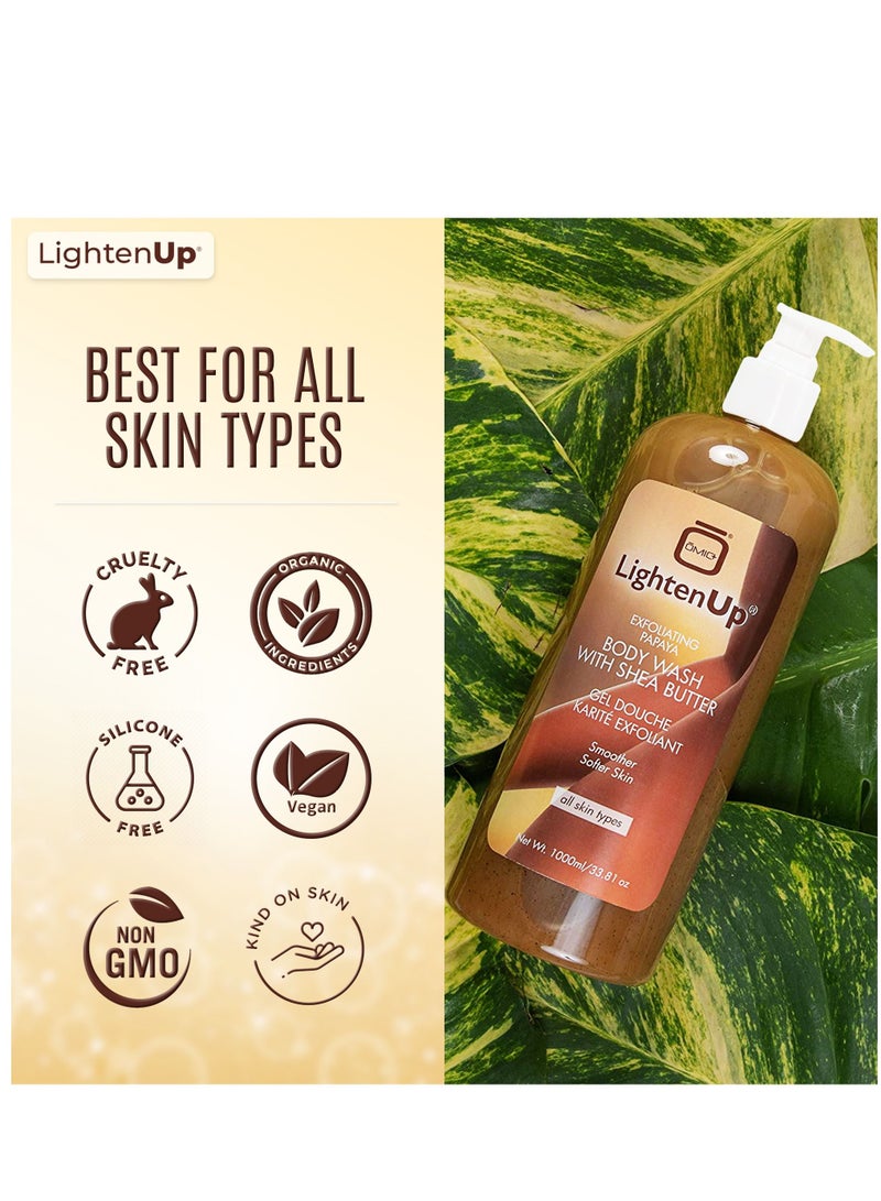 LightenUp Exfoliating Papaya Body Wash With Shea Butter - Image 3