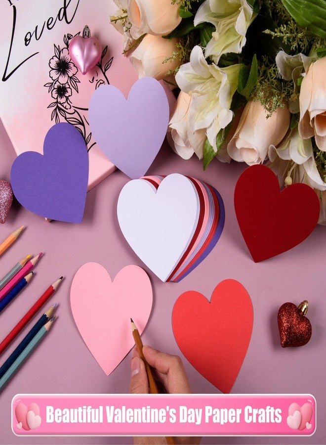 MixTeach 900 Pcs Valentine's Day Paper Hearts Cutouts, 6 Colors - Image 3