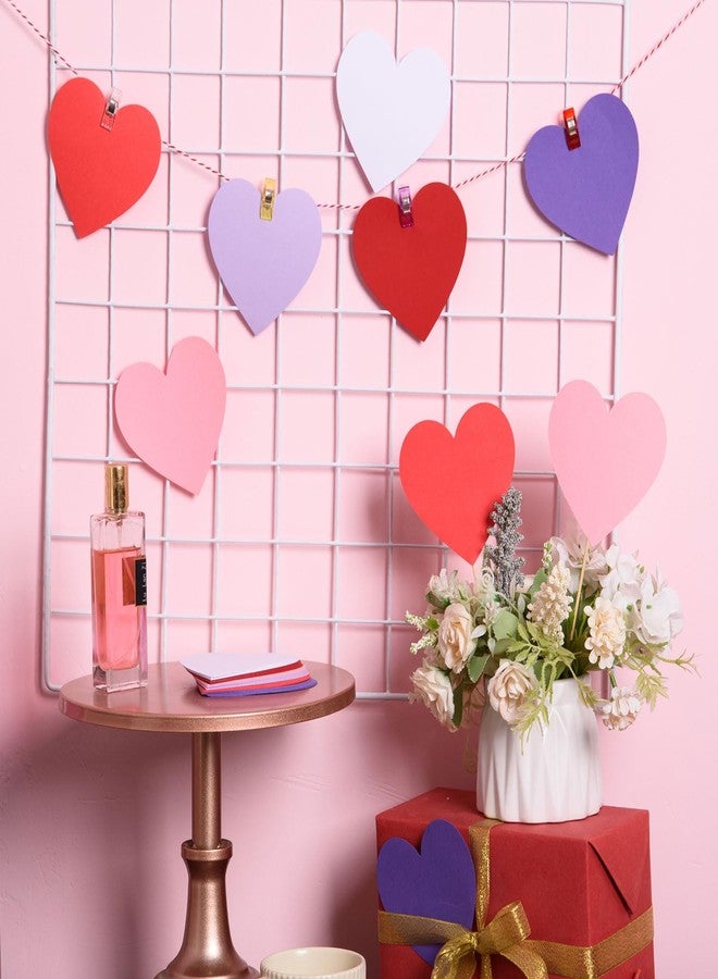 MixTeach 900 Pcs Valentine's Day Paper Hearts Cutouts, 6 Colors - Image 4