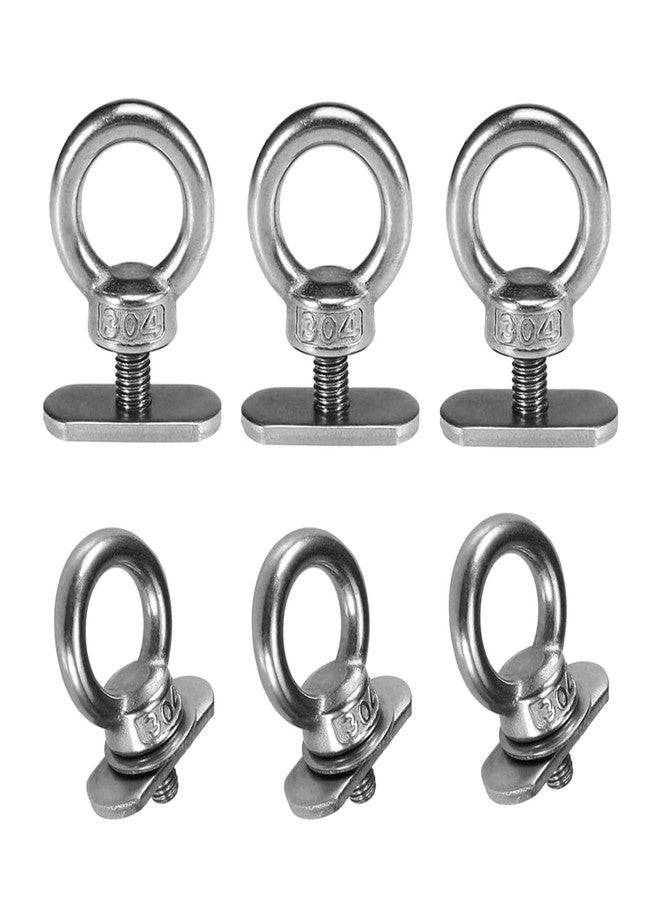 iweener Stainless Steel Kayak Track Mount Tie Down Eyelet Rail for Kayak Canoe Boat Bungee Cord or Ropes 6 Packs - Image 1
