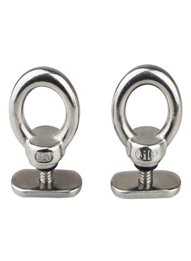 iweener Stainless Steel Kayak Track Mount Tie Down Eyelet Rail for Kayak Canoe Boat Bungee Cord or Ropes 6 Packs - Image 4