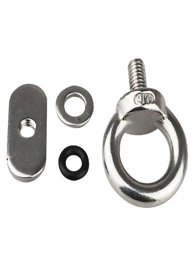 iweener Stainless Steel Kayak Track Mount Tie Down Eyelet Rail for Kayak Canoe Boat Bungee Cord or Ropes 6 Packs - Image 2