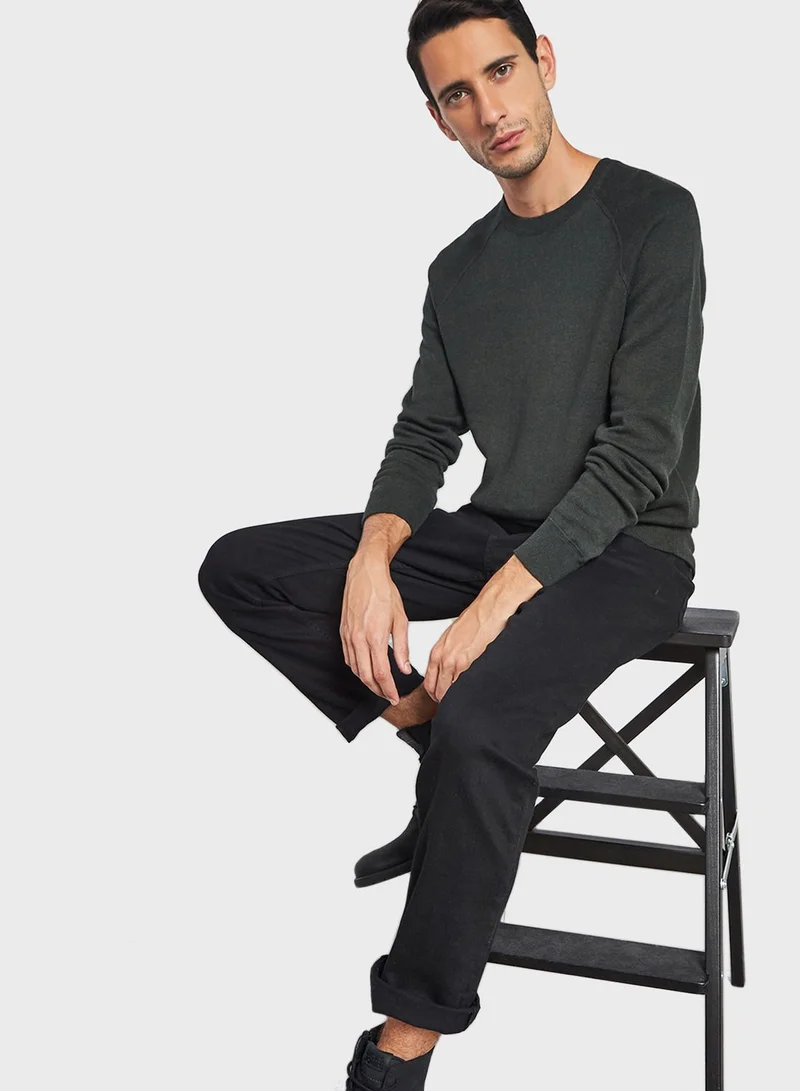Mango Man Cable Knit Long Sleeve Sweater