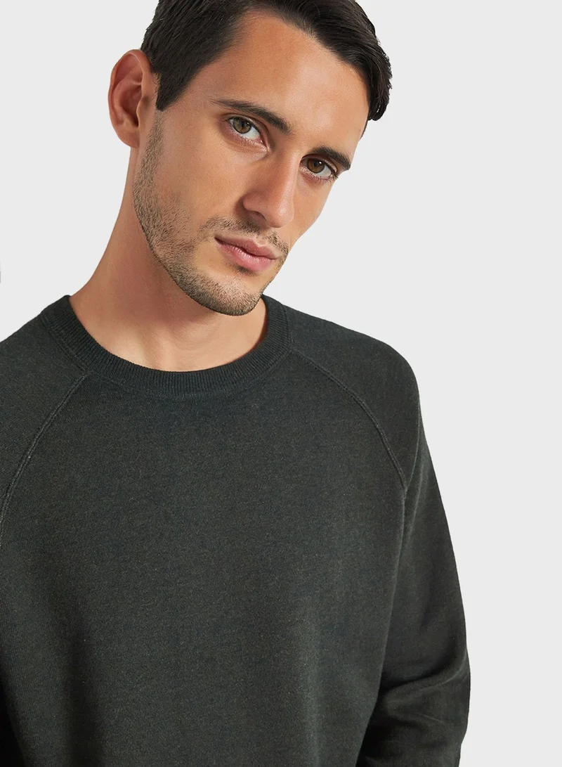 Mango Man Cable Knit Long Sleeve Sweater