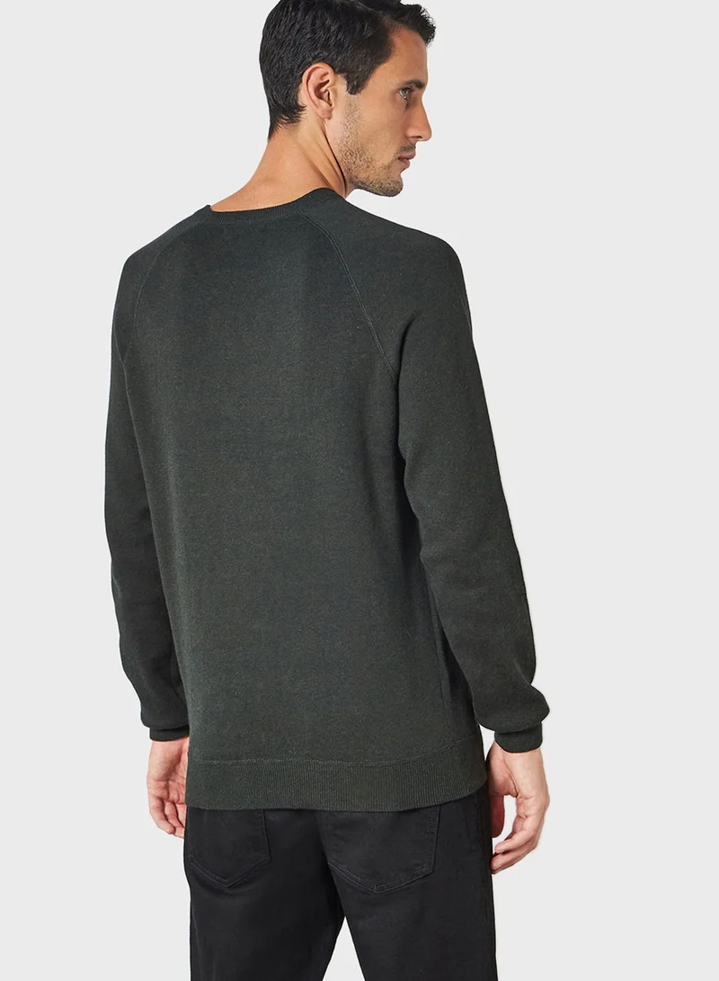 Mango Man Cable Knit Long Sleeve Sweater
