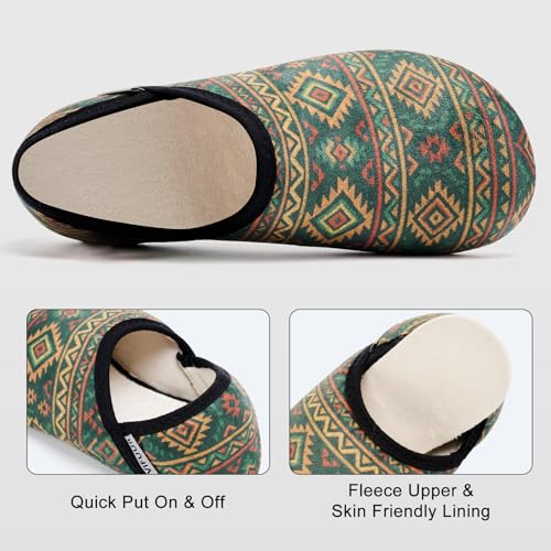 VIFUUR House Slippers for Women Men Slip on Indoor Barefoot Slipper Socks Fuzzy Cozy Sock Shoes for Home Bedroom Travel Bohemian,38/39 - Image 3