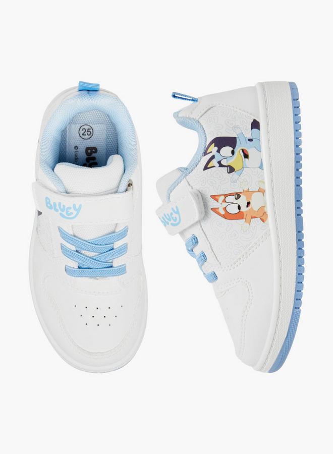 BLUEY Printed Sneakers with Hook and Loop Closure - Image 1