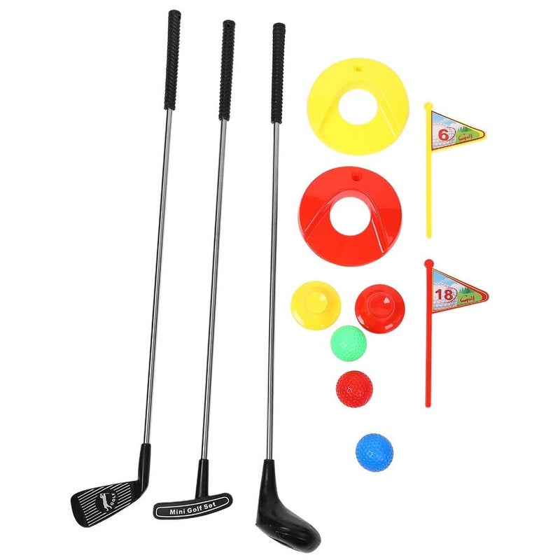 Cocoarm Cocoarm Kids Golf Set Children's Golf Club Set 10 Pieces. Golf Pro Set Golf Toy Set Toys for Children Incl. 3 Golf Clubs + 3 Balls + 2 Golf Tees + 2 Practice Holes with Flag - Image 1
