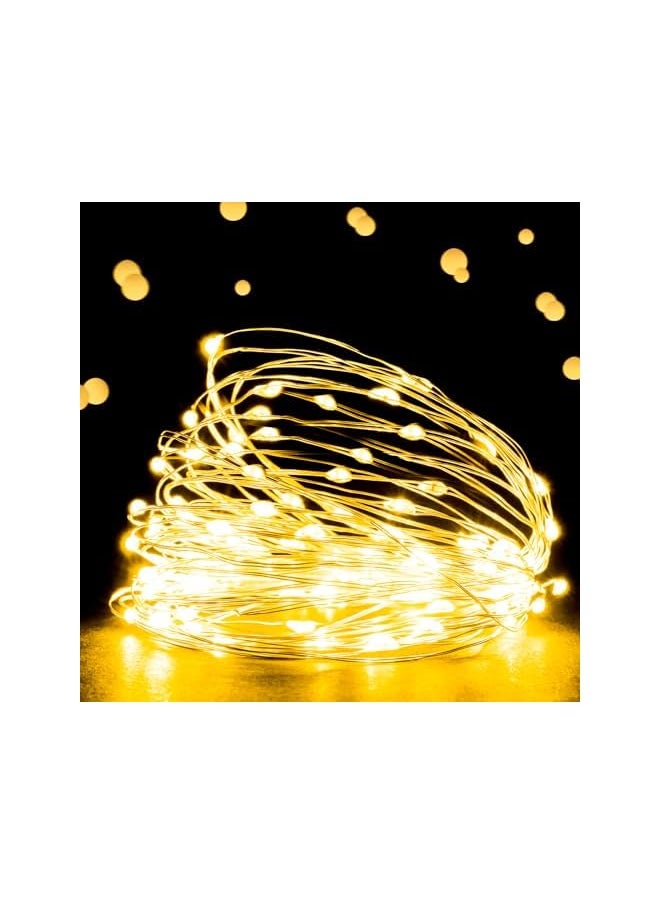 The Bros Fairy Lights, USB Operated Fairy Light Plug in 33ft 100 Led Waterproof String Lights Copper Wire Decorative String Light for Bedroom Indoor Christmas Wedding Party Patio Window  - Image 2
