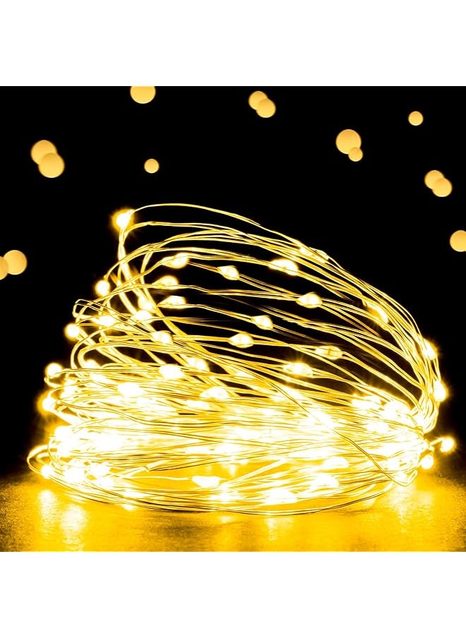 The Bros Fairy Lights, USB Operated Fairy Light Plug in 33ft 100 Led Waterproof String Lights Copper Wire Decorative String Light for Bedroom Indoor Christmas Wedding Party Patio Window  - Image 1