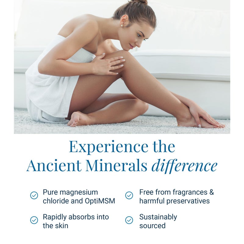 Ancient Minerals Ultra Magnesium Oil Spray Bottle of Pure Genuine Zechstein Magnesium Chloride - Topical Skin Application (8oz) - Image 4