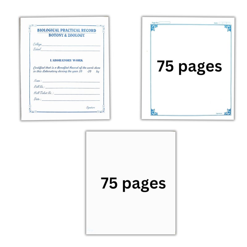 DUSHALA Practical Record Papers, Botony and Zoology (Lab Record Sheets kit 1) - Image 2