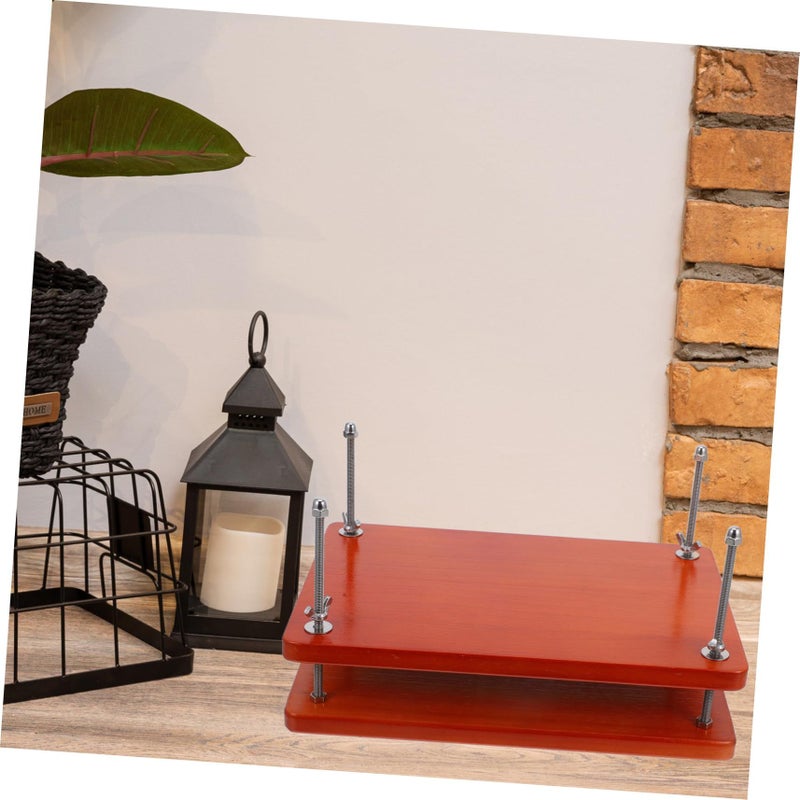 أنغويلي مكبس كتب خشبي يدوي لتجليد الكتب لإصلاح الكتب والمشاريع الفنية وألبومات الصور والحرف اليدوية 13 بوصة أسود - Image 4