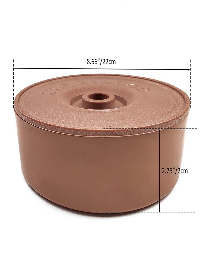 HAWOK Tortilla Warmer with Lid, Pancake Keeper, Food Container, Microwavable Tortilla Keeper, Brown - Image 3