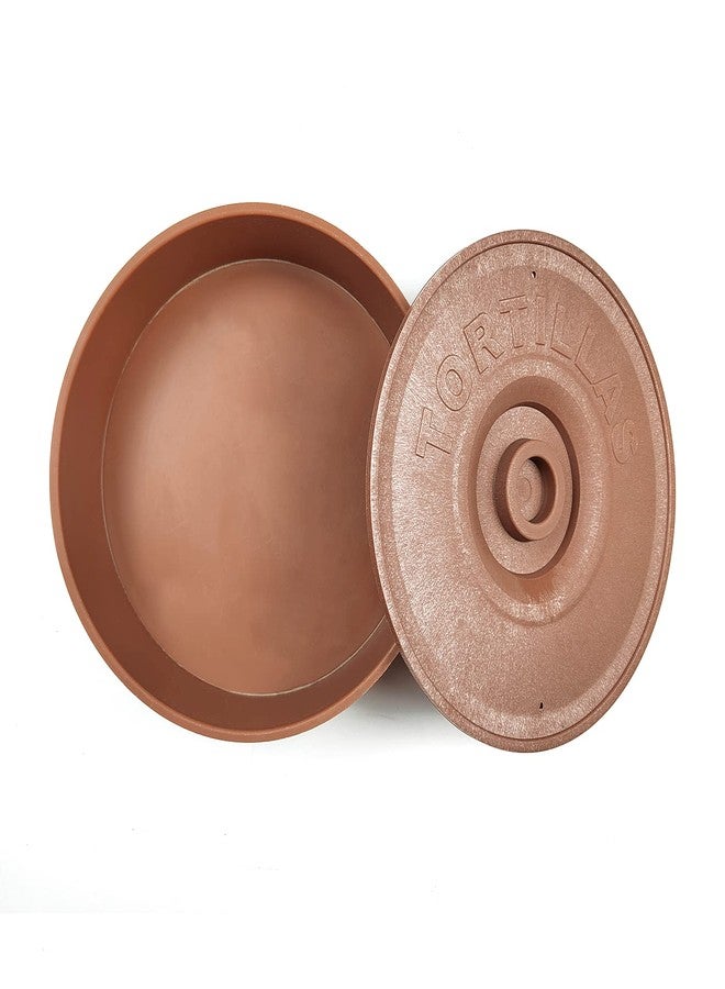 HAWOK Tortilla Warmer with Lid, Pancake Keeper, Food Container, Microwavable Tortilla Keeper, Brown - Image 2