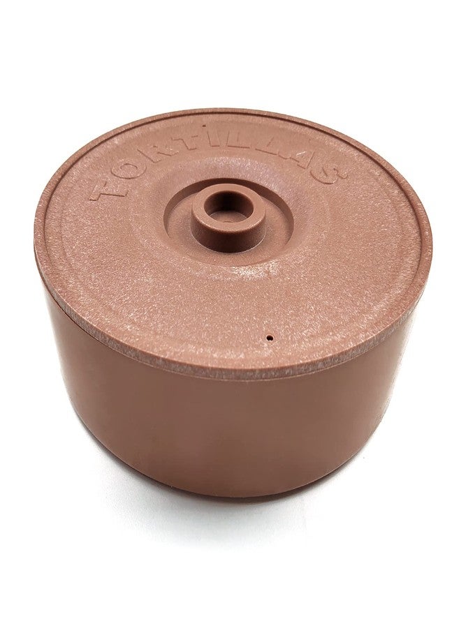 HAWOK Tortilla Warmer with Lid, Pancake Keeper, Food Container, Microwavable Tortilla Keeper, Brown - Image 1