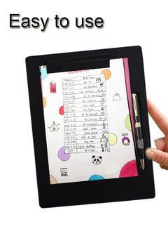 GBQ PU Leather Clipboard Folder Board Clip Meeting Minutes Vertical Writing Board Signature Board Clip Cardboard with 1 Signature Pen, For Office, Home, School Black  - Image 4