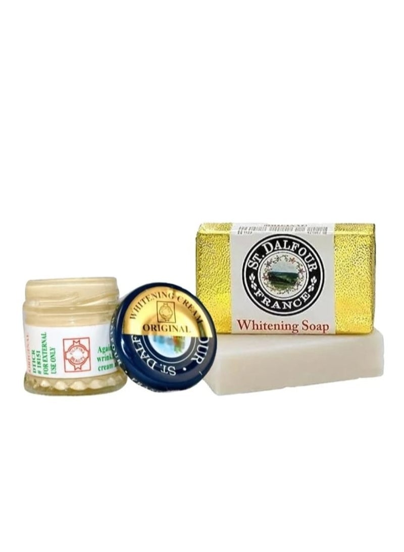 St.Dalfour St Dalfour Radiance Duo: Whitening Soap with Glutathione, Vitamin C & E + Excel Beauty Whitening Cream - Image 1