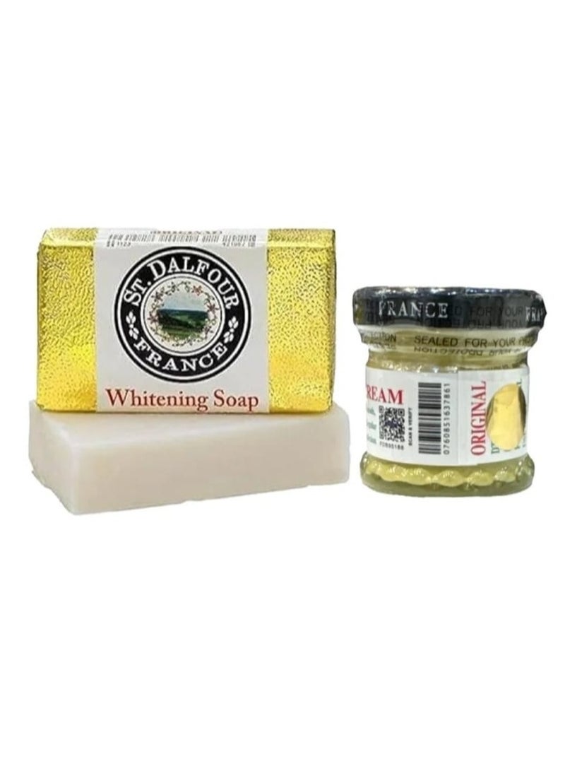 St.Dalfour St Dalfour Radiance Duo: Whitening Soap with Glutathione, Vitamin C & E + Excel Beauty Whitening Cream - Image 3