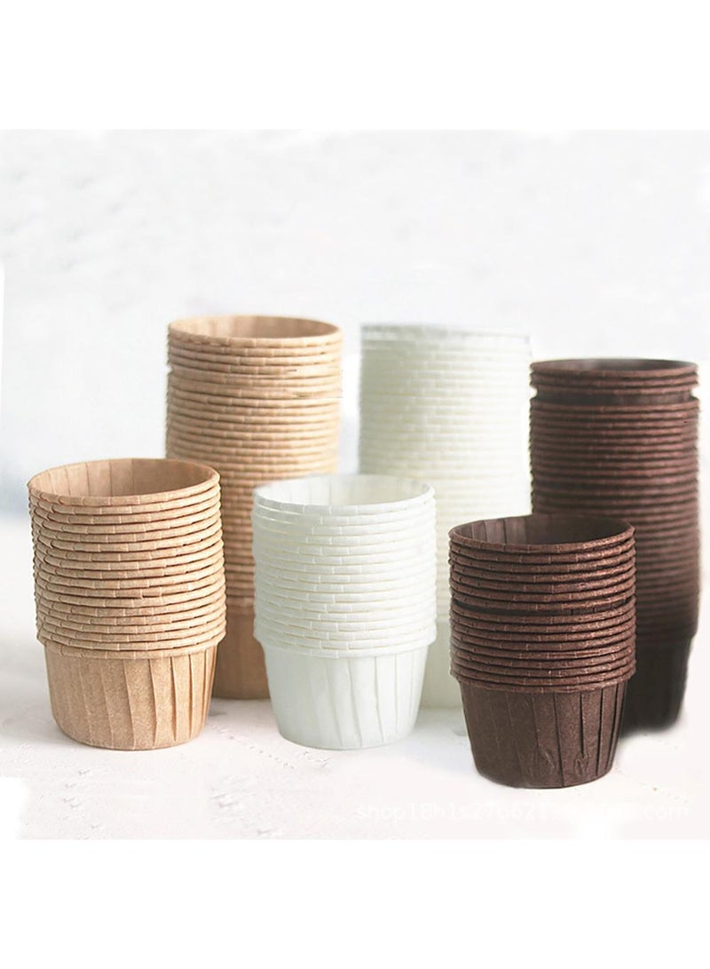 Sweet seven 150pcs Heavy Duty Cupcake Cases - Greaseproof Muffin Cups for Weddings, Birthdays & Parties - White, Brown, Dark Brown Disposable Baking Cups - Image 4