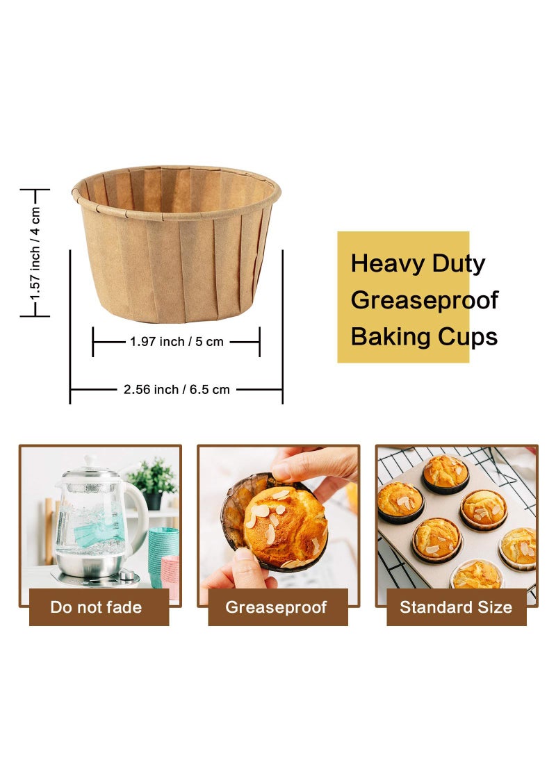 Sweet seven 150pcs Heavy Duty Cupcake Cases - Greaseproof Muffin Cups for Weddings, Birthdays & Parties - White, Brown, Dark Brown Disposable Baking Cups - Image 5