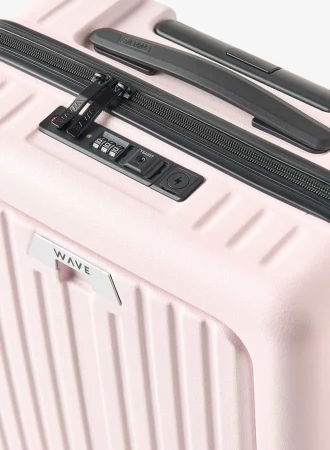 Wave Textured Hardcase Trolley Bag with Retractable Handle
