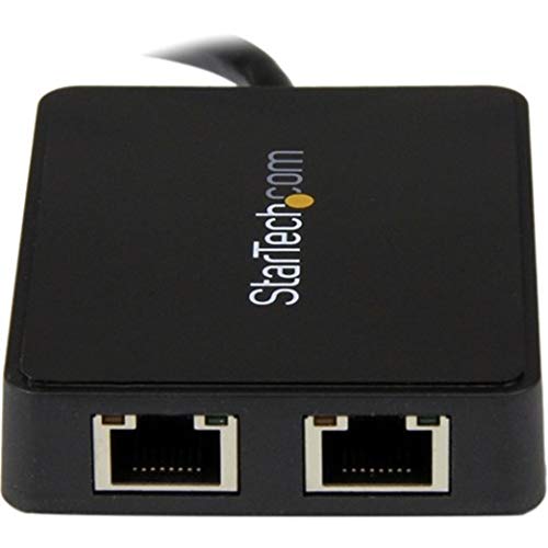 StarTech محول Ethernet مزدوج المنفذ USB 3.0 من StarTech.com مع منفذ USB - 10/100/100 - محول شبكة LAN Gigabit (USB32000SPT) - Image 2