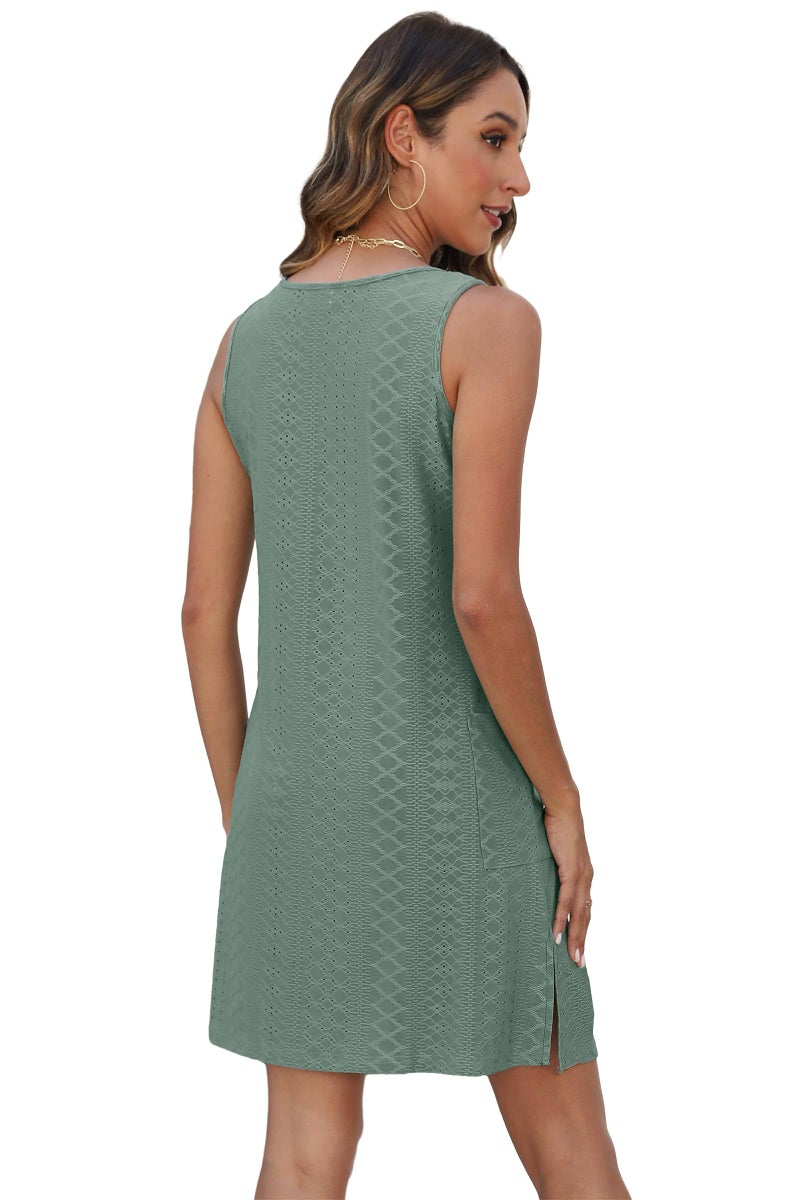 BKRIVE Summer Dresses for Women 2026 Trendy Casual Loose Sleeveless Dress Sundresses with Pockets Teal Green L - Image 5