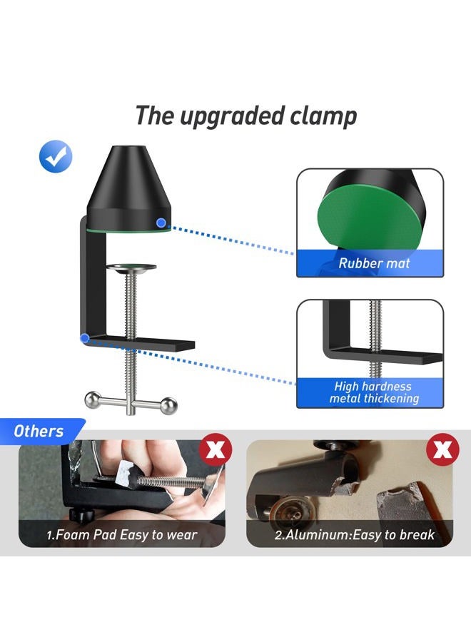 SUNMON HyperX QuadCast Boom Arm，Adjustable Suspension Microphone Boom Arm for HyperX QuadCast, QuadCast S Boom Arm – Upgrade C Clamp, 2 Cable Ties, Pop Filter Cover Compatible with HyperX Microphone - Image 5
