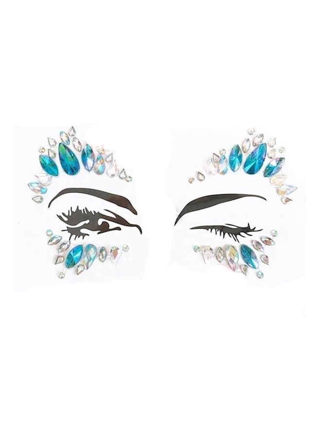 NIBEMINENT Temporary Tattoo Face Rocks Multicolor