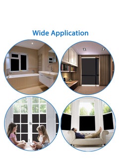 ORKbiz Total Blackout Frosted Window Film Privacy Reusable Blackout Window Film, Static Cling Room Darkening Glue Free Curtains for Day Sleeping Bedroom and Bathroom, UV Resistant Black Glass Sticker  - Image 5