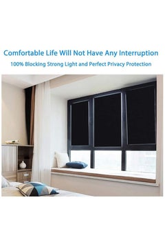 ORKbiz Total Blackout Frosted Window Film Privacy Reusable Blackout Window Film, Static Cling Room Darkening Glue Free Curtains for Day Sleeping Bedroom and Bathroom, UV Resistant Black Glass Sticker  - Image 3