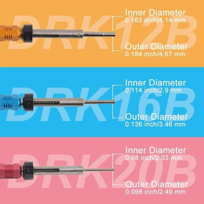 JRready ST5135 Extraction Tool Kit, DRK12B M81969/19-02 DRK16B M81969/19-01 DRK20B M81969/19-06,Terminal Pin Removal Tool Kit - Image 3